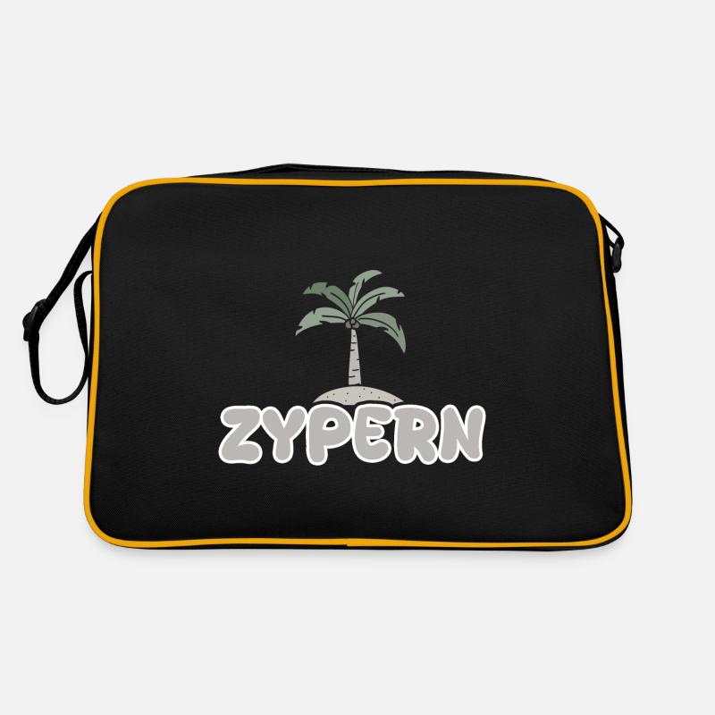 Zypern als Zypern - Retro Tasche - Schwarz/Gold