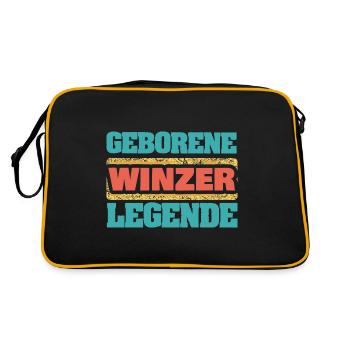 Cadeau pour les vignerons - Sac Retro - noir/or - Dos