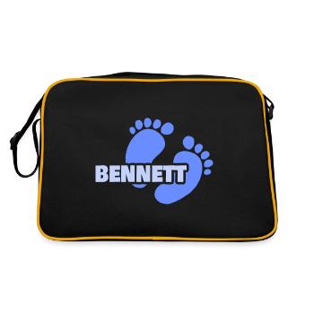 Bennett als Geburt - Retro Tasche - Schwarz/Gold - Hinten