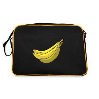 Fruits, fruits, bananes, bananes, vitamines, aliments - Sac Retro - noir/or - Dos