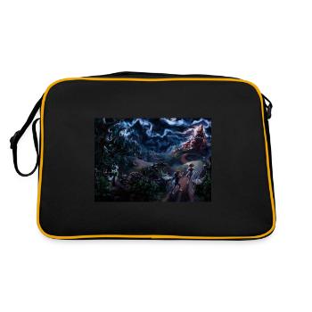 Flucht aus dem Haunted Ghost House auf der Hill St. - Retro Tasche - Schwarz/Gold - Hinten