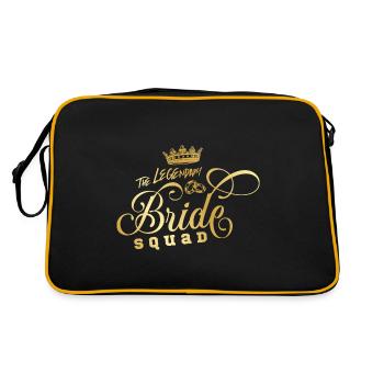 Bride Squad Junggesllinnenabschied - Retro Tasche - Schwarz/Gold - Hinten