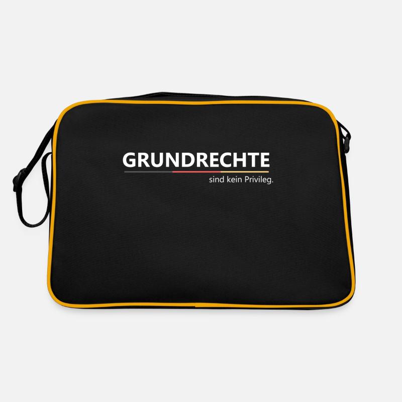 Grundrechte Spruch Demonstration Retro Tasche