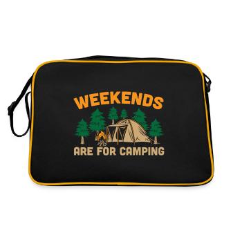 Weekends are for camping - Retro Bag - black/gold - Back