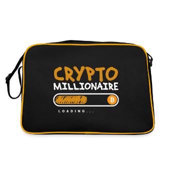 Crypto Millionnaire Bitcoin Crypto Crypto-monnaie - Sac Retro - noir/or - Dos