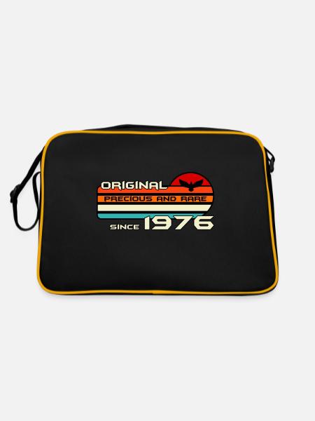 original 1976 birthday 46 years 46th anniversary - Retro Bag - black/gold - Back