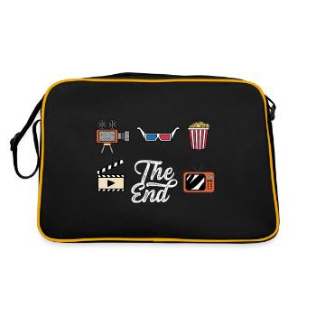 Kino-Vintage. Filmkritik Gift - Retro Tasche - Schwarz/Gold - Hinten