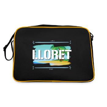 Lloret De Mar - Retro Tasche - Schwarz/Gold - Hinten