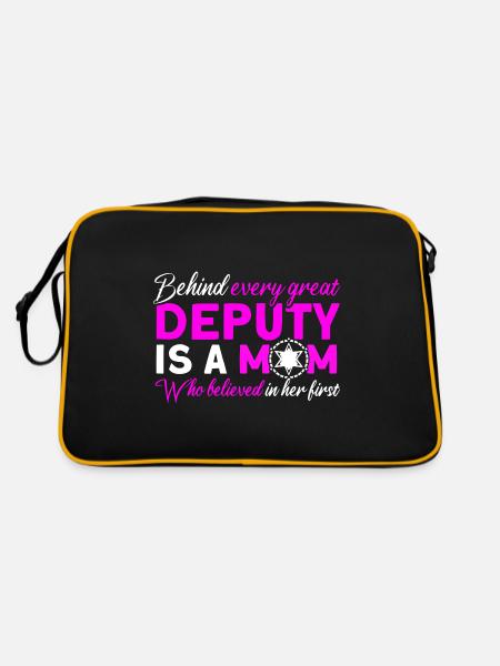Mama Assistant Sheriff Mama Mother - Retro Bag - black/gold - Back