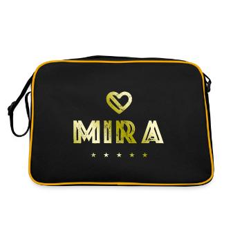 Cœur Mira - Sac Retro - noir/or - Dos