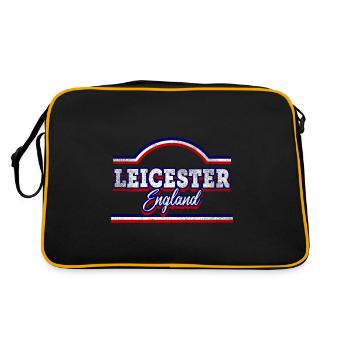 Leicester Angleterre UK City Font Vintage Rétro - Sac Retro - noir/or - Dos
