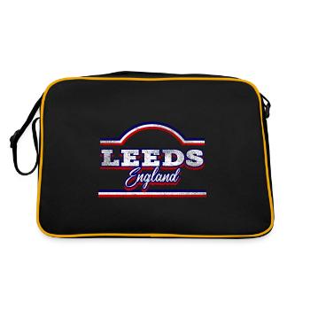 Leeds England UK City Font Vintage Retro - Retro Bag - black/gold - Back