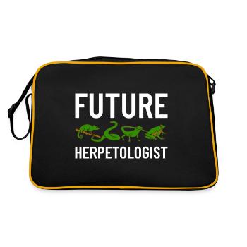 Herpetology Reptiles Herpetologist Lizards - Retro Bag - black/gold - Back
