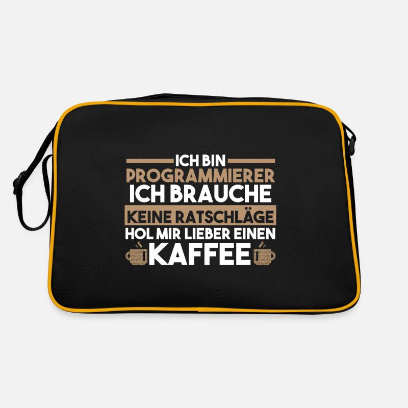 Programmieren Kaffee Entwickler Coder Programmiere Retro Tasche