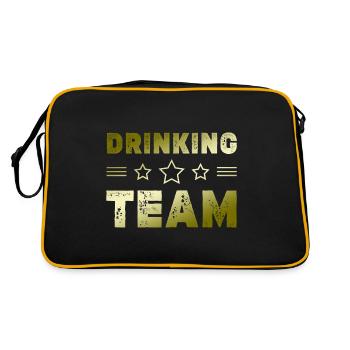Drinking Team - Retro Bag - black/gold - Back