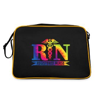 RN Registered Nurse Nursing Cad - Retro Bag - black/gold - Back