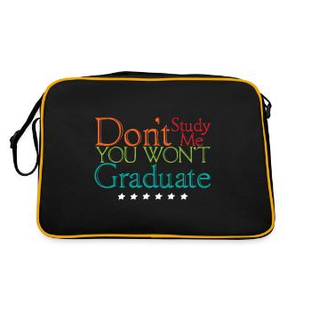 Don't Study Me You Won't Graduate 4 - Retro Bag - black/gold - Back