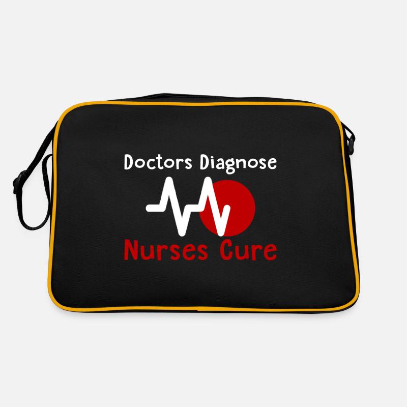 Doctors Diagnose Nurses Cure 2 Retro Tasche