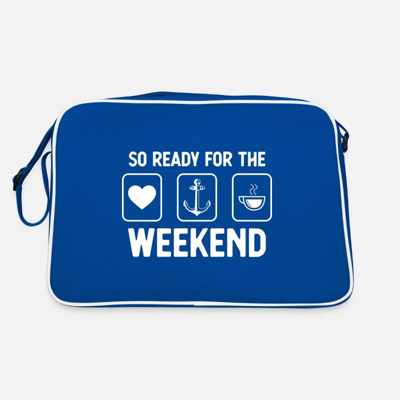 Si prêt pour le week-end - Café - Ancre - Sac Retro
