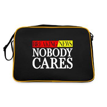 Breaking News, Nobody Cares 26 - Retro Tasche - Schwarz/Gold - Hinten