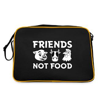 Amis pas nourriture - Sac Retro - noir/or - Dos