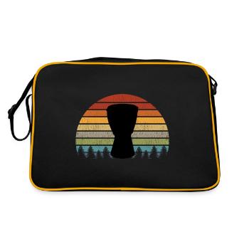 Djembé Player Drummer Music Drum Vintage Retro - Sac Retro - noir/or - Dos