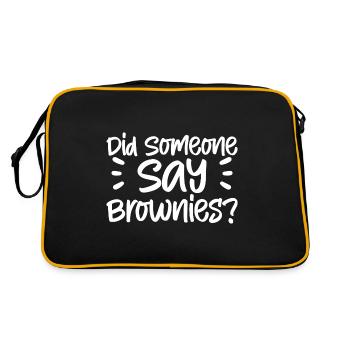 Did Someone Say Brownies - Retro Bag - black/gold - Back