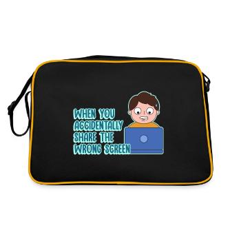 Work Screen Sharing Joke Design for Proud Pinoys - Retro Bag - black/gold - Back