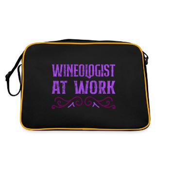 Wineologist At Work 3 - Retro Tasche - Schwarz/Gold - Hinten