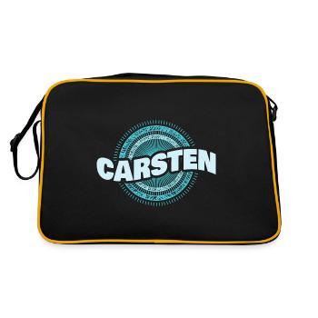 Carsten as a gift idea - Retro Bag - black/gold - Back