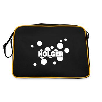 Holger comme prénom - Sac Retro - noir/or - Dos