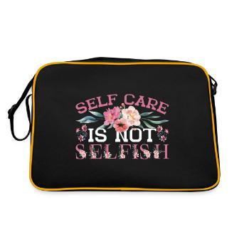 Self Care Is Not Selfish 5 - Retro Bag - black/gold - Back