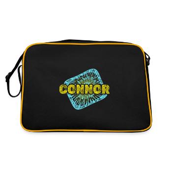 Leisure time Connor - Retro Bag - black/gold - Back