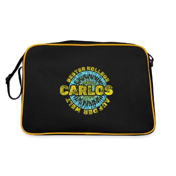 Gift for Carlos - Retro Bag - black/gold - Back