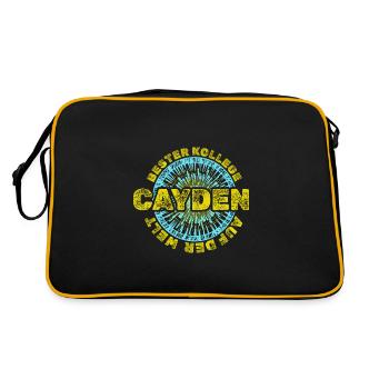 Cadeau pour Cayden - Sac Retro - noir/or - Dos