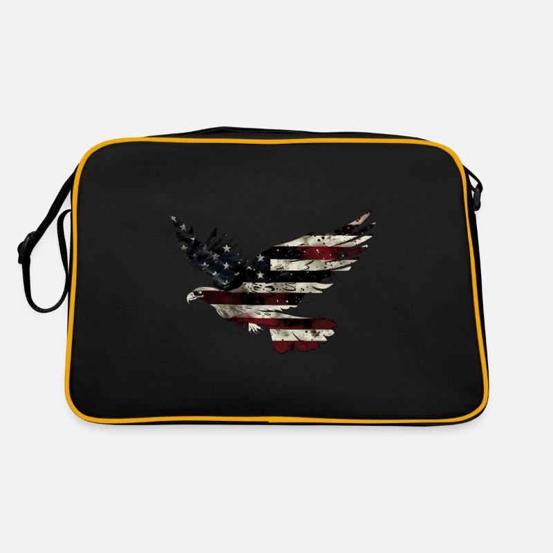 Drapeau américain Eagle Silhouette American Heritage 4 Sac Retro