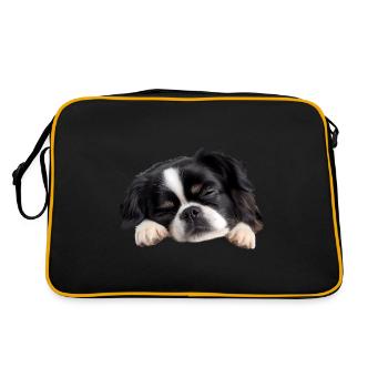 Japanese Chin - Retro Bag - black/gold - Back