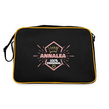 First name Annalea - Retro Bag - black/gold - Back