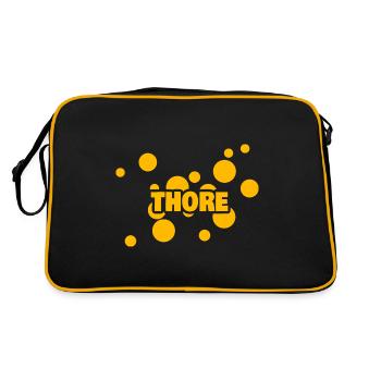 Geschenk für Thore - Retro Tasche - Schwarz/Gold - Hinten