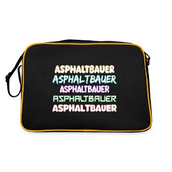 Asphalt builder as a job - Retro Bag - black/gold - Back