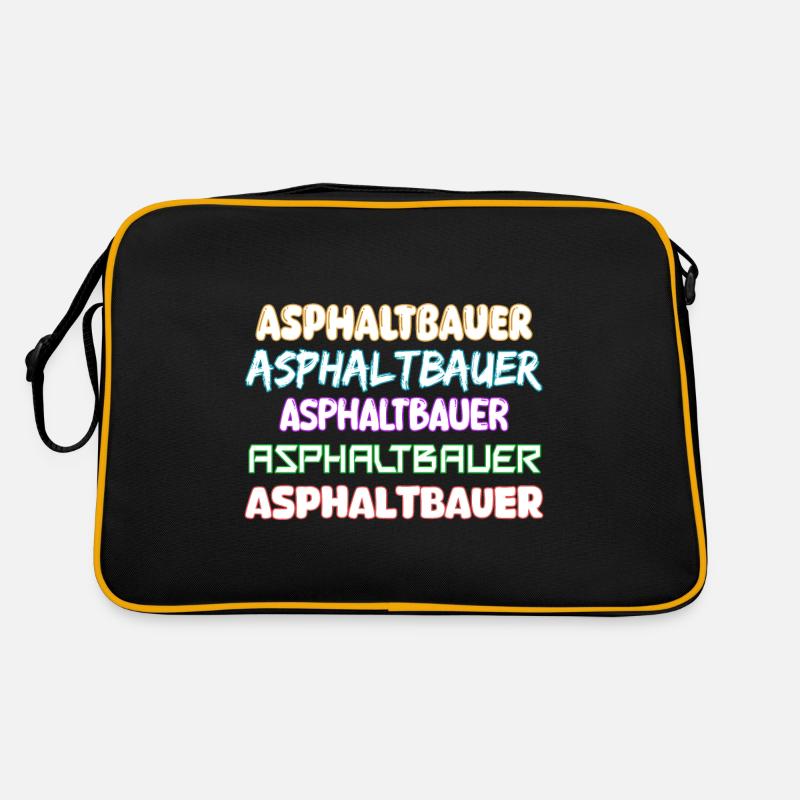 Constructeur d’asphalte comme métier Sac Retro