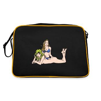 Sexy girls érotique femme nue Bikini Fantasy - Sac Retro - noir/or - Dos