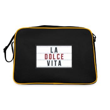 LA DOLCE VITA - ROUGE - Sac Retro - noir/or - Dos