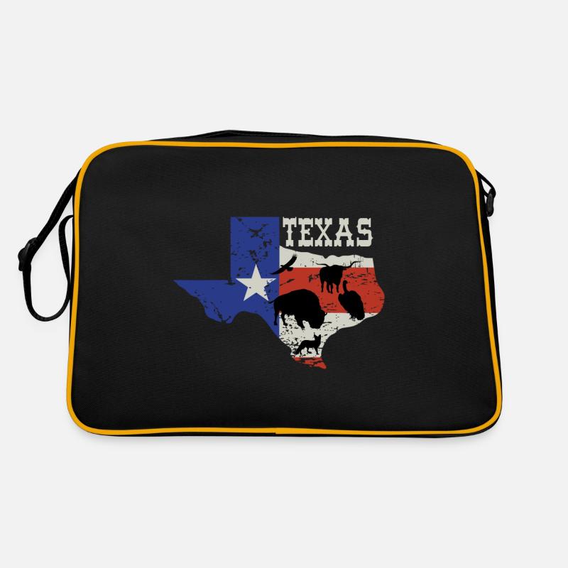 TEXAS Animals - Retro Tasche - Schwarz/Gold