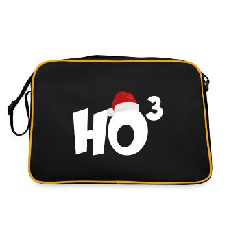 FROHE WEIHNACHTEN HO HO HO - Retro Tasche - Schwarz/Gold - Hinten