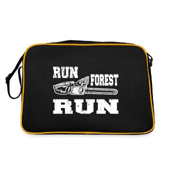 RUN FOREST RUN - Retro Tasche - Schwarz/Gold - Hinten