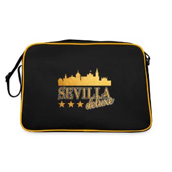 Séville Espagne Ville Skyline Or Accueil Amour - Sac Retro - noir/or - Dos