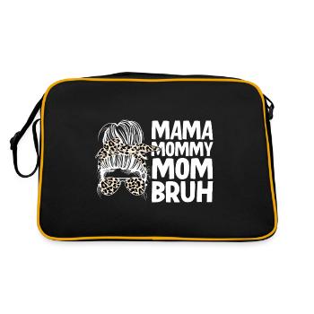 Maman Maman Maman Bruh - Sac Retro - noir/or - Dos