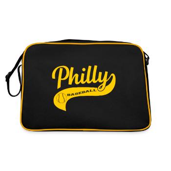 Philadelphia Baseball Skyline Philly Cityscap - Retro Bag - black/gold - Back