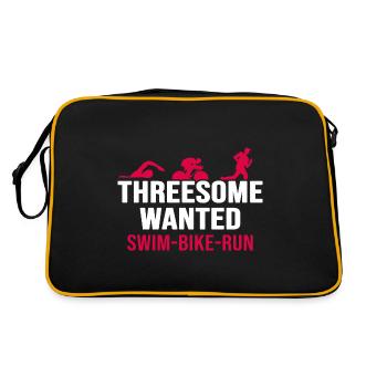Triathlète de triathlon « natation-vélo-course » tout autour - Sac Retro - noir/or - Dos
